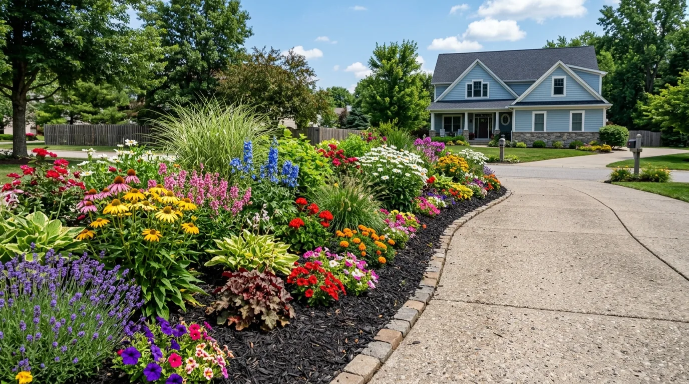 Mulched Driveway Edge